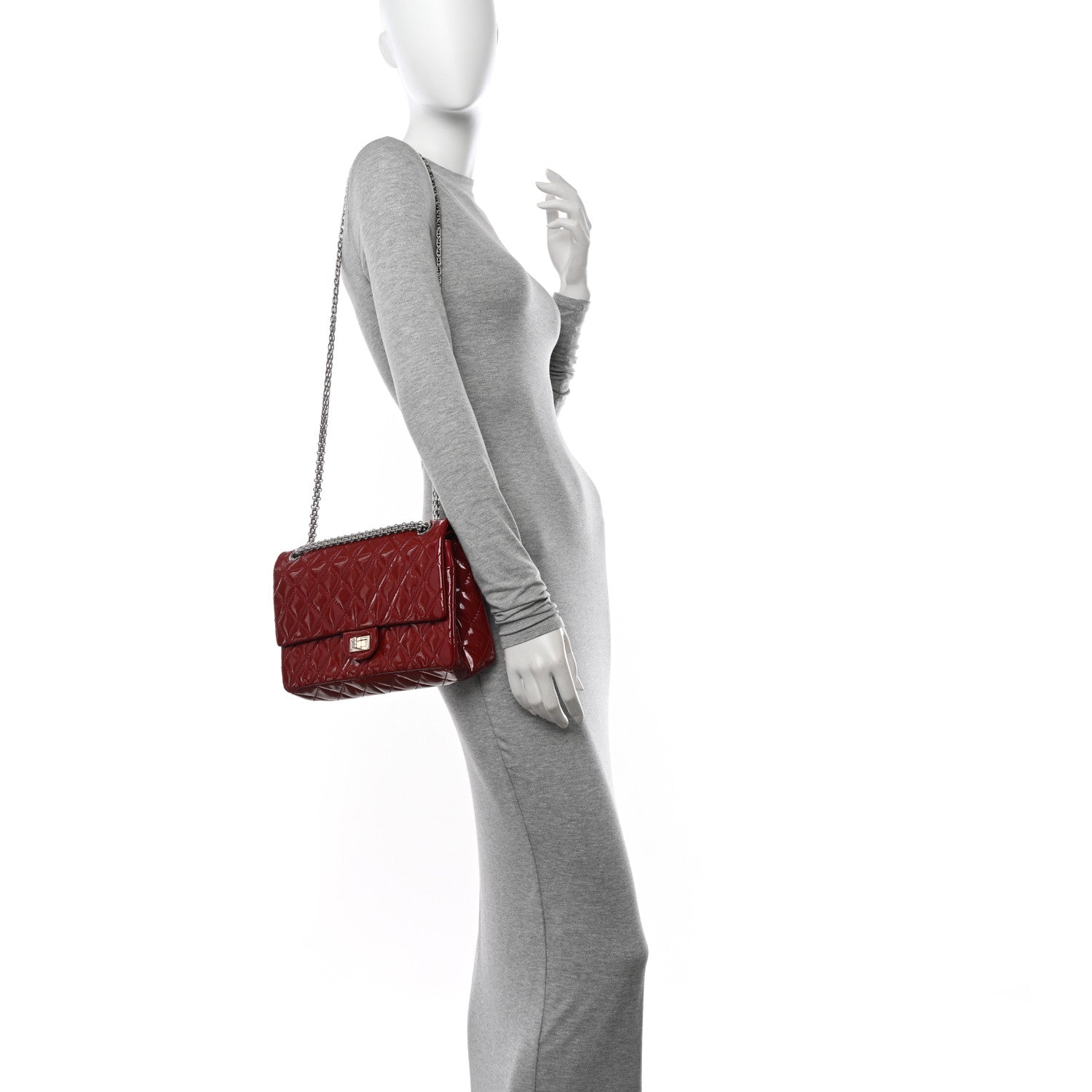 Chanel Patent Quilted 2.55 Reissue 226 Flap Red 2 of 12