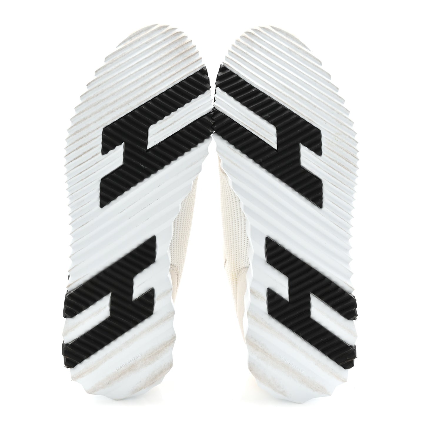 Calfskin Suede Goatskin Bouncing Sneakers 40 White Black