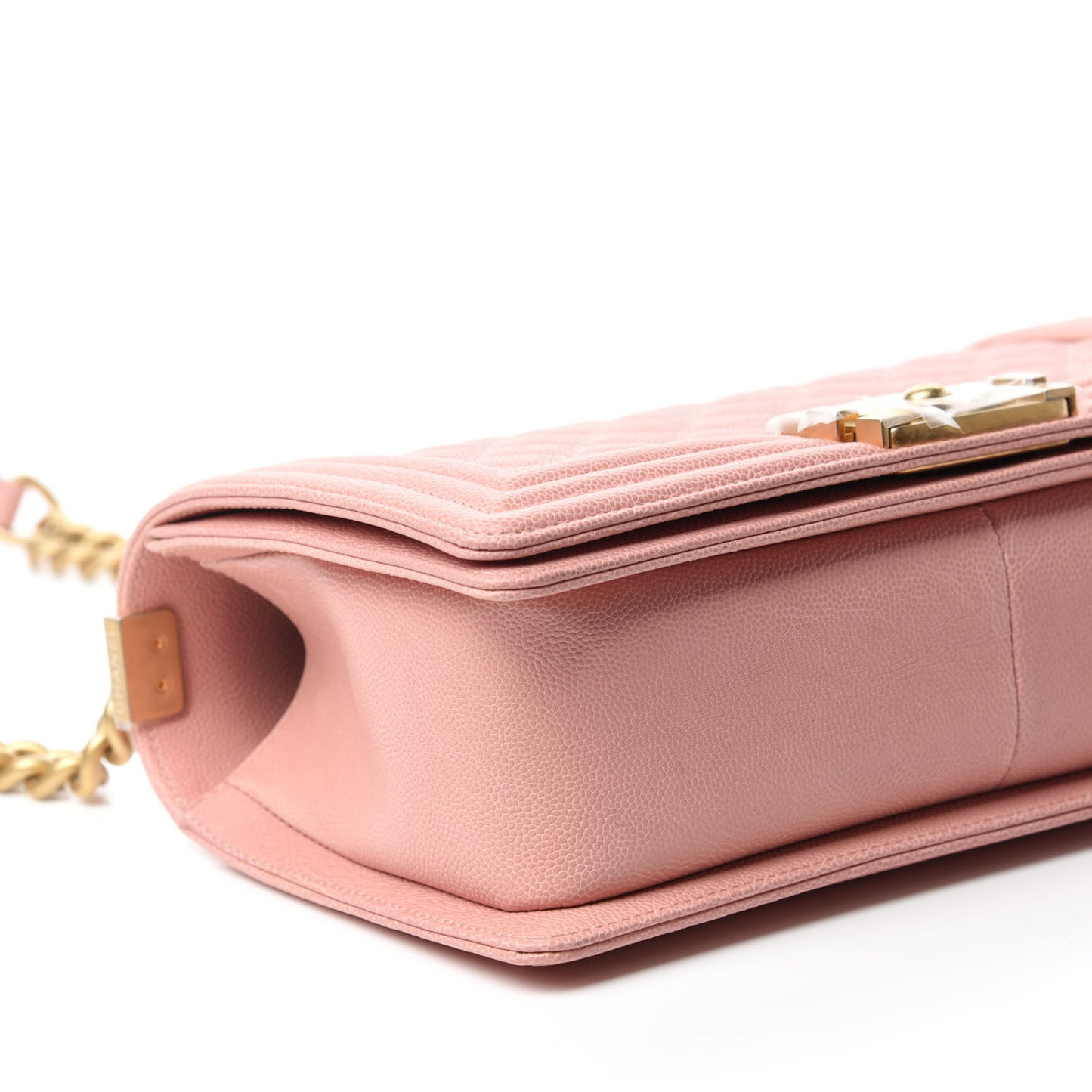 Caviar Quilted Medium Boy Flap Pink