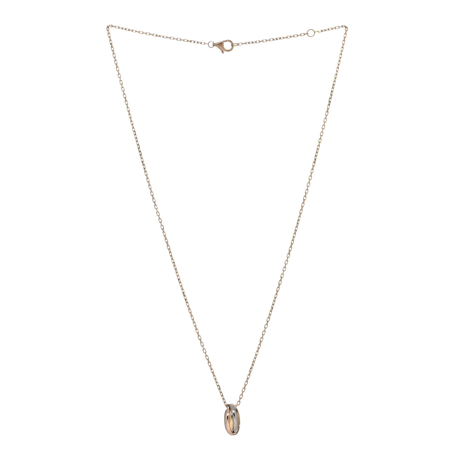 Cartier 18K Pink Yellow White Gold Baby Trinity Pendant Necklace 2 of 4