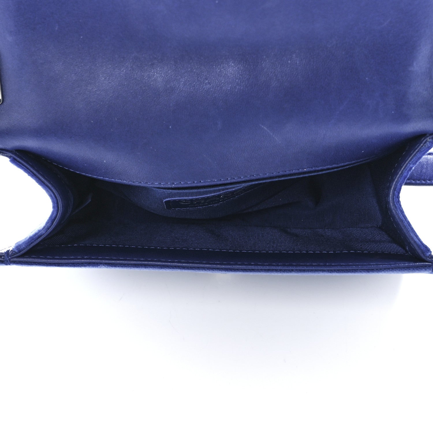 Chanel Velvet Quilted Small Boy Flap Blue 5 of 11