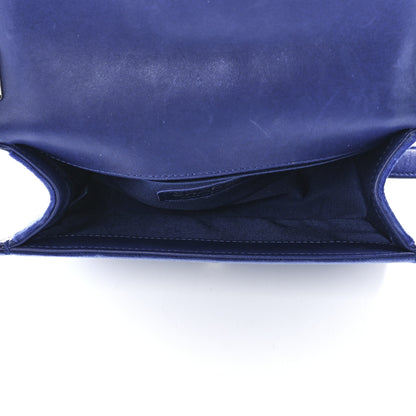 Chanel Velvet Quilted Small Boy Flap Blue 5 of 11