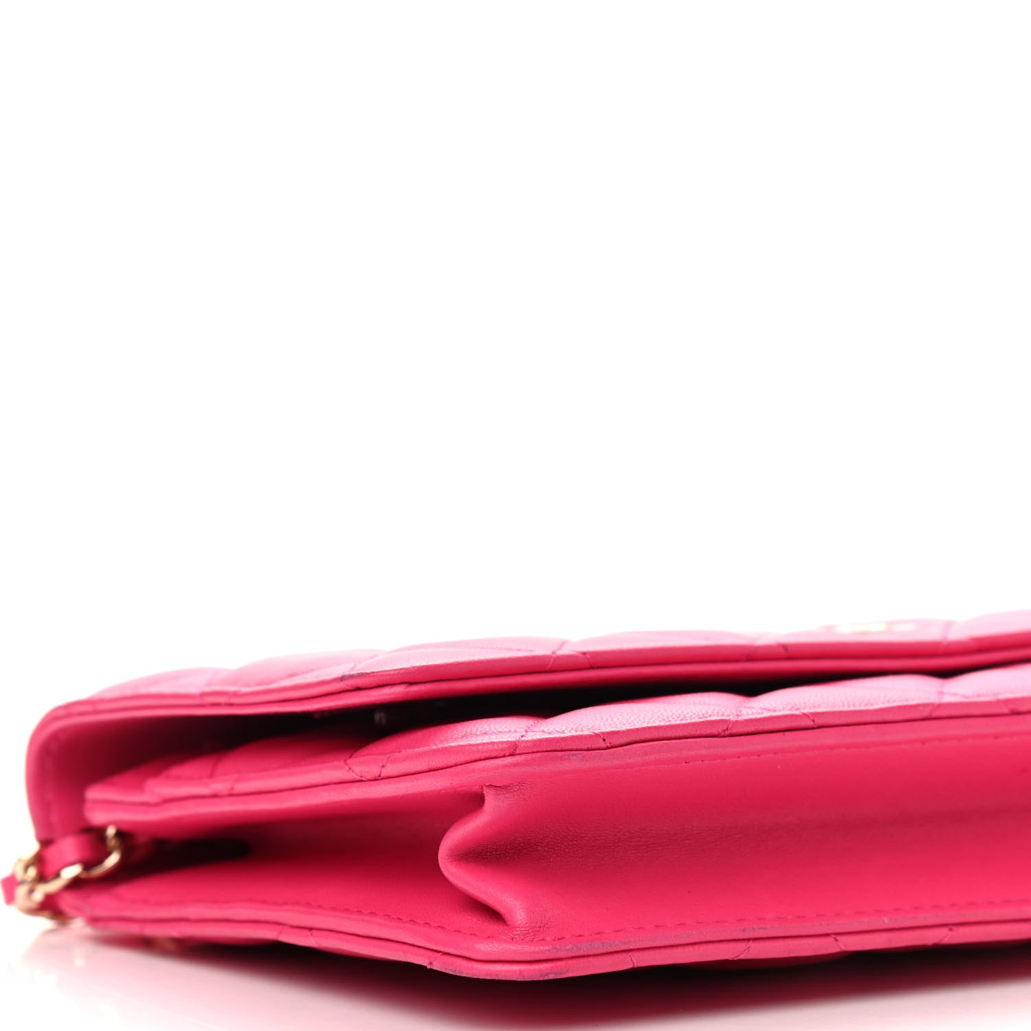 Chanel Lambskin Quilted Wallet On Chain WOC Pink 12 of 13