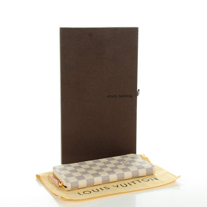Louis Vuitton Damier Azur Clemence Wallet Rose Ballerine 4 of 7