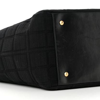 Chanel Jersey Chocolate Bar Quilted CC Shoulder Bag Black 9 of 18