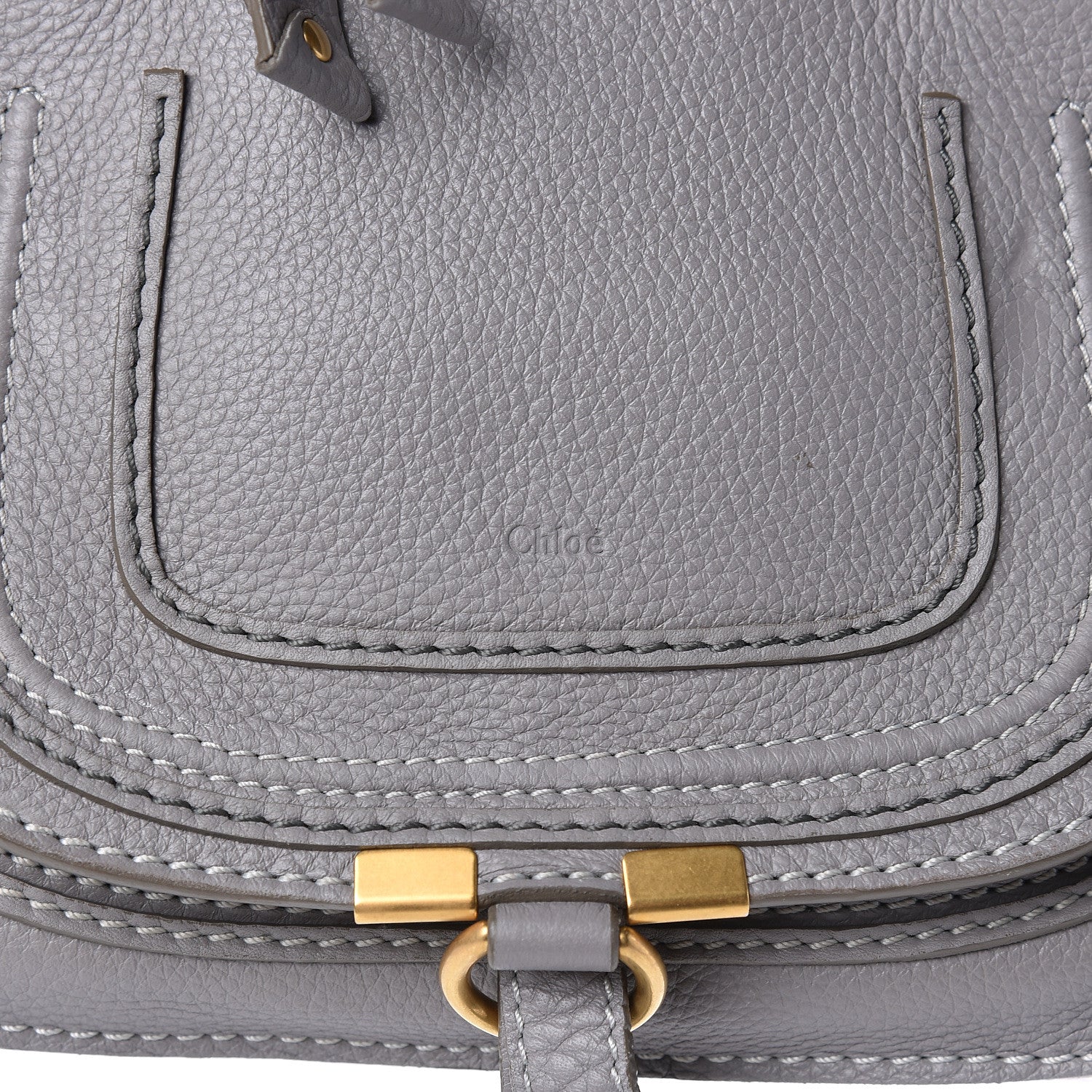 Chloe Calfskin Mini Marcie Satchel Cashmere Grey 9 of 10