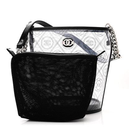 Chanel Crumpled Calfskin PVC Bucket Bag Black 3 of 11