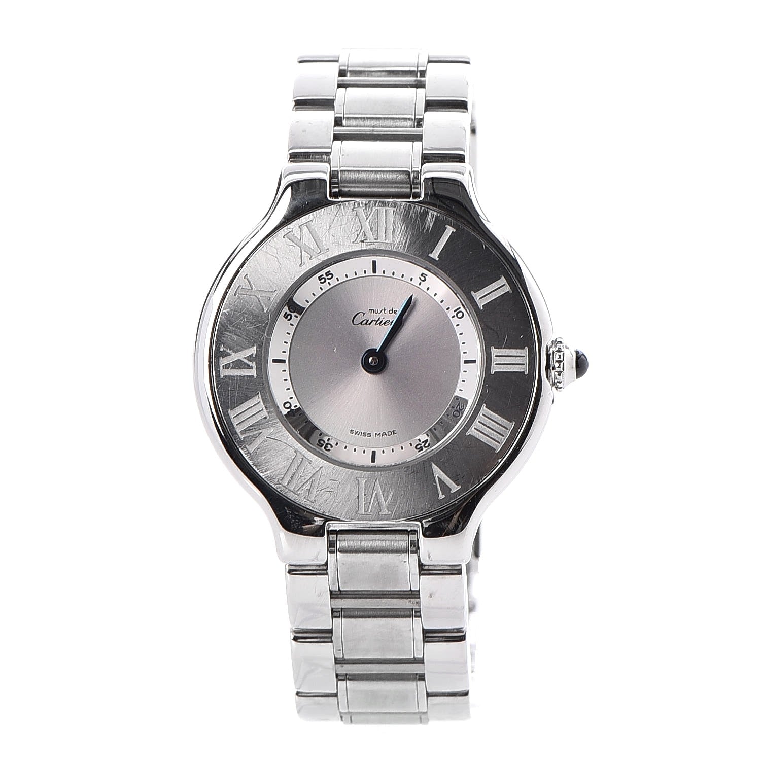 Cartier Stainless Steel 28mm Must De 21 Quartz Watch 1 of 11