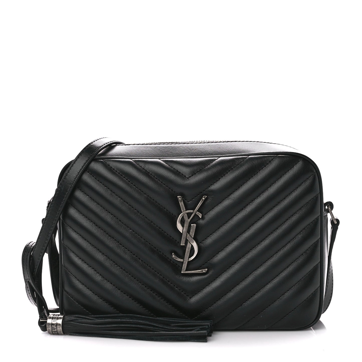 Calfskin Matelasse Monogram Lou Camera Bag Black