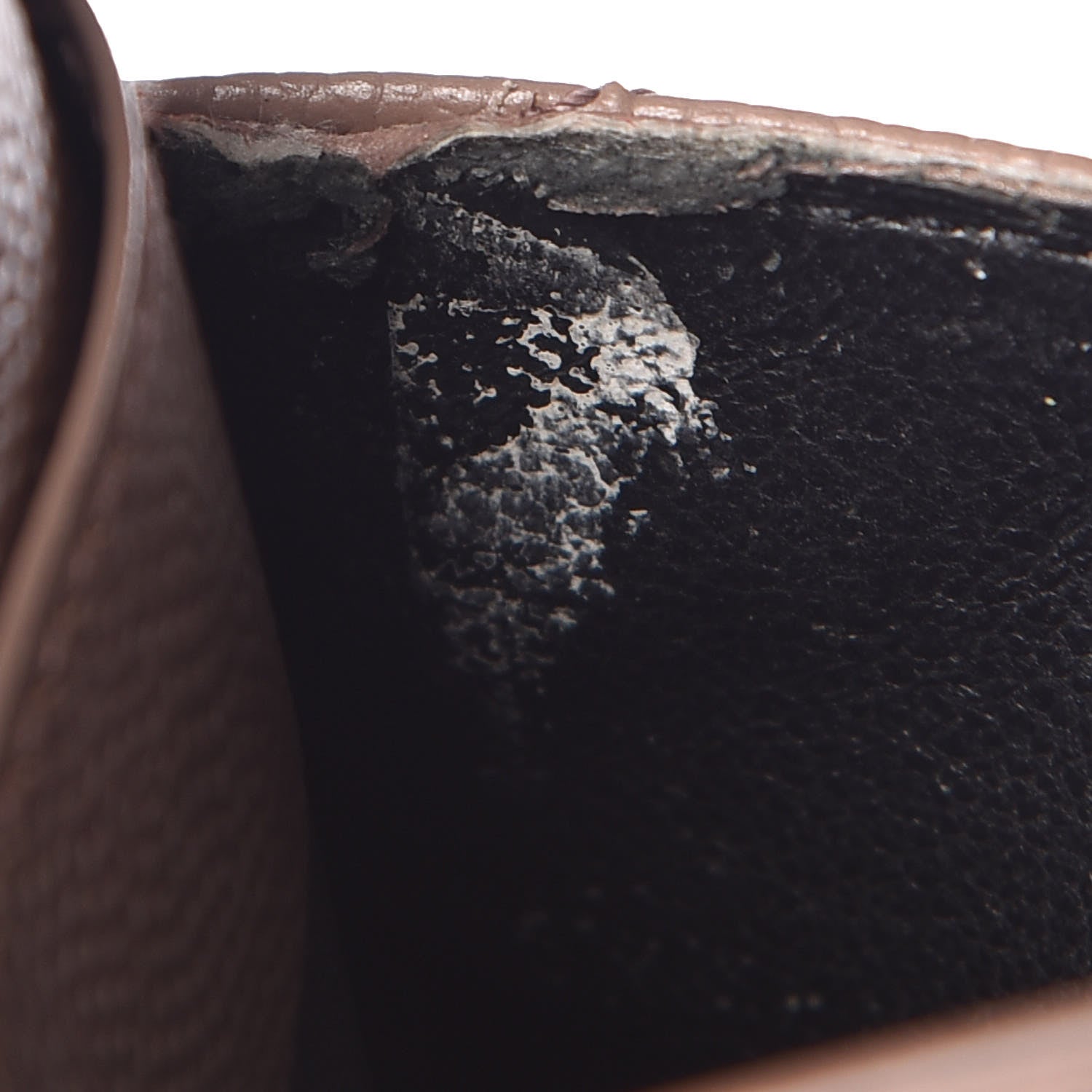 Saint Laurent Grain De Poudre Matelasse Chevron Monogram Credit Card Case Dark Beige 14 of 17