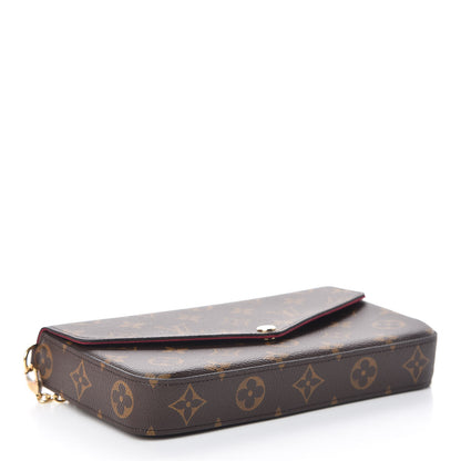 Louis Vuitton Monogram Pochette Felicie Chain Wallet Fuchsia 4 of 14