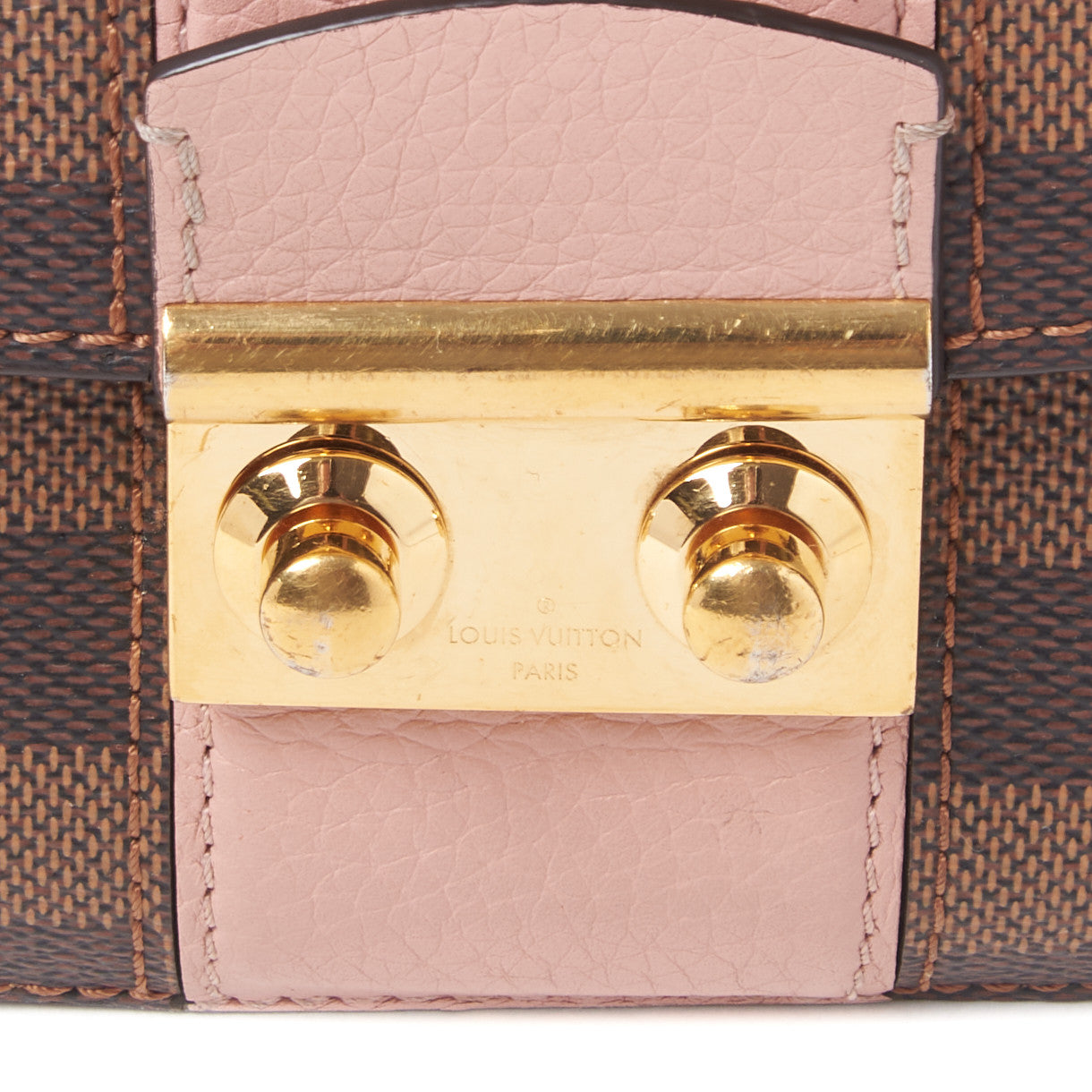 Damier Ebene Cuir Taurillon Wight Magnolia