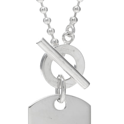Gucci Sterling Silver Crest Dog Tag Toggle Necklace 4 of 5