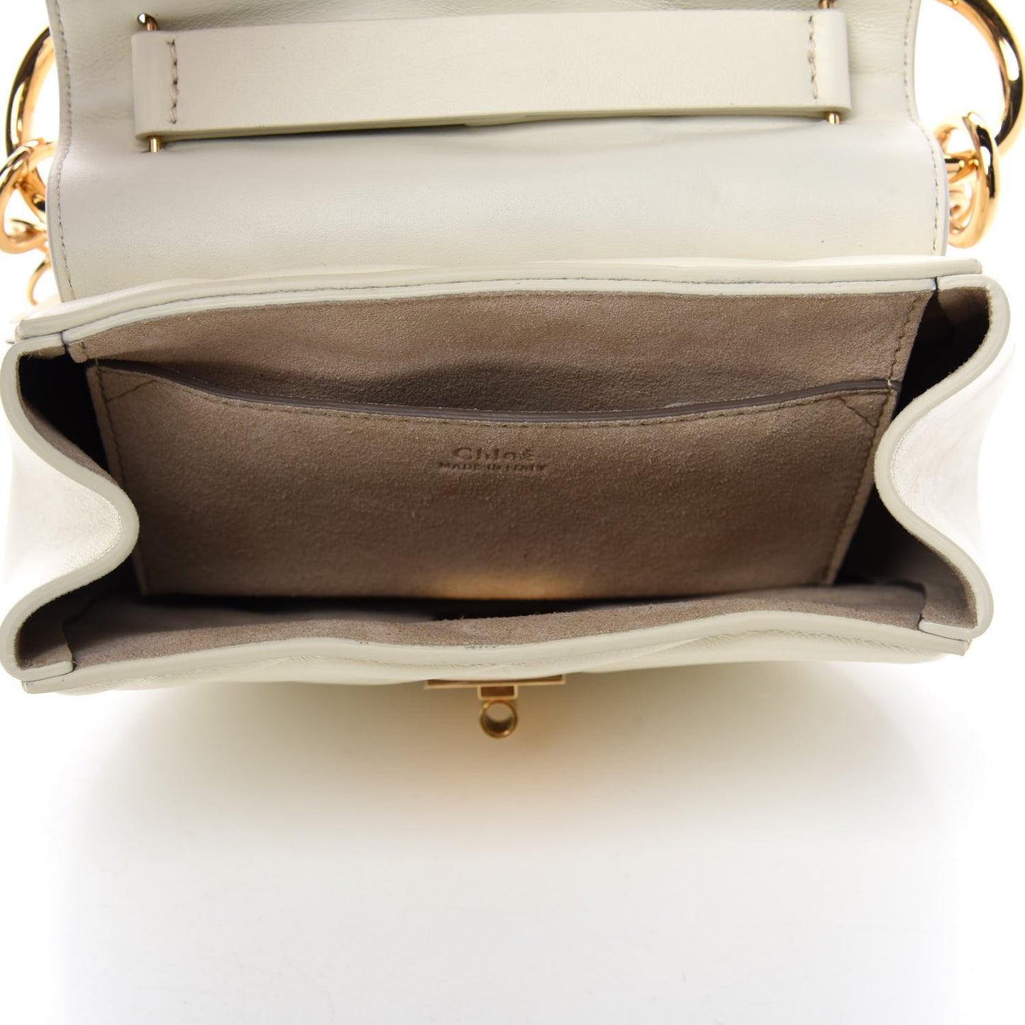 Calfskin Quilted Mini Drew Bijou Shoulder Bag Natural White