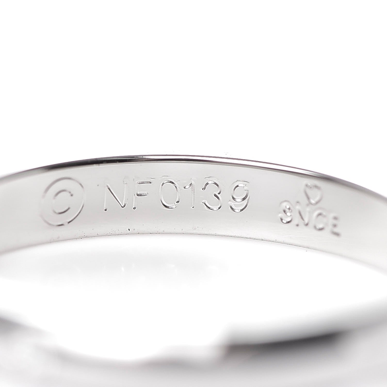 Cartier Platinum 3 Diamond 2.6mm 1895 Wedding Band Ring 46 3.75 5 of 5