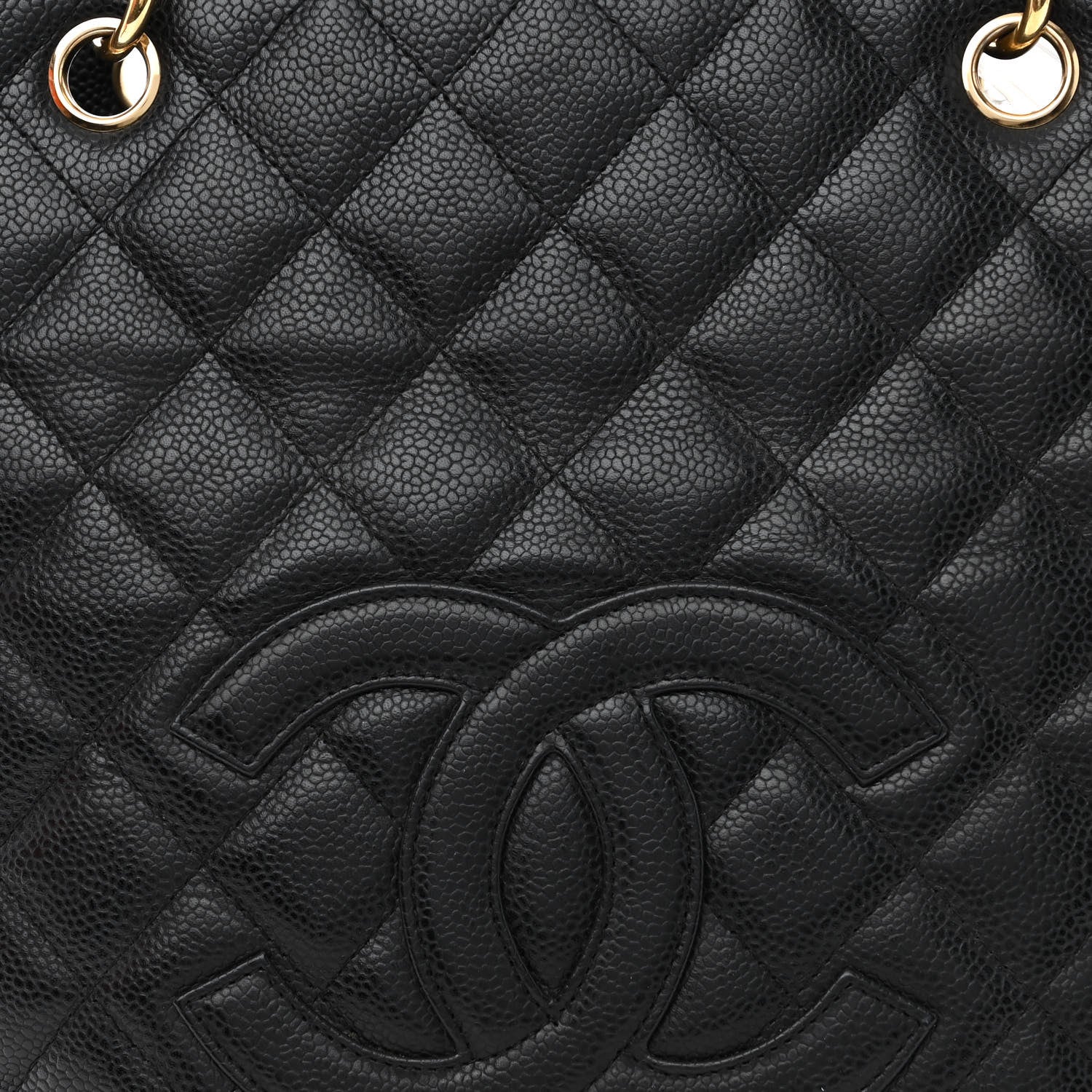 Chanel Caviar Quilted Petit Shopping Tote PST Black 8 of 10
