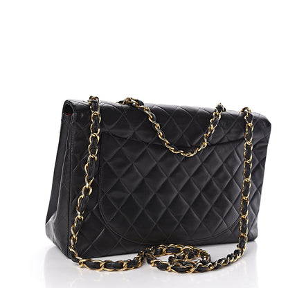 Chanel Lambskin Quilted XL Jumbo Single Flap Black 3 of 14