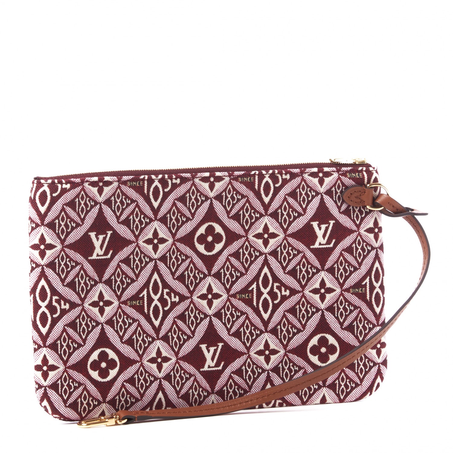 Louis Vuitton Jacquard Since 1854 Neverfull MM GM Pochette Bordeaux 2 of 8
