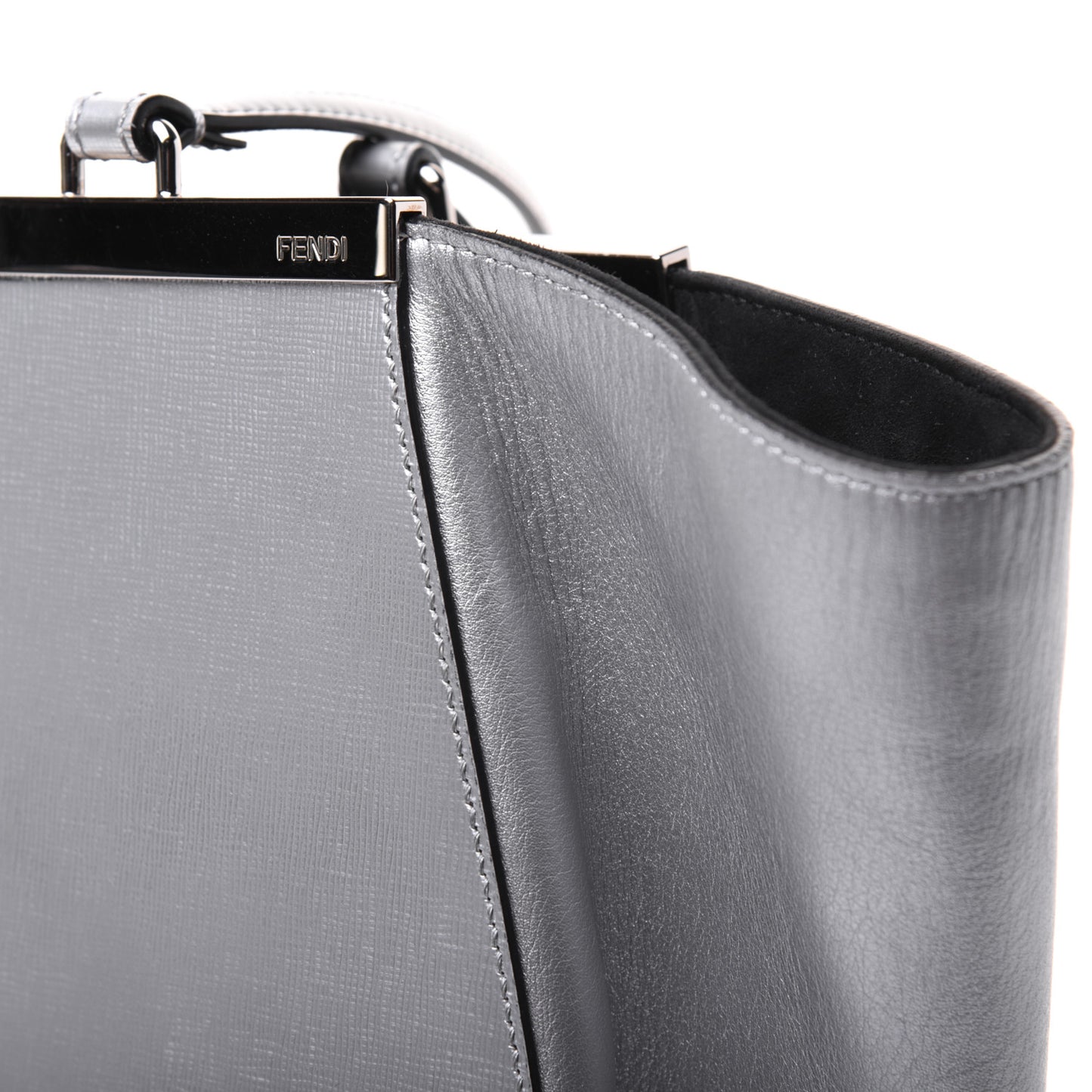 Vitello Elite Bi Color 3Jours Tote Argento Black