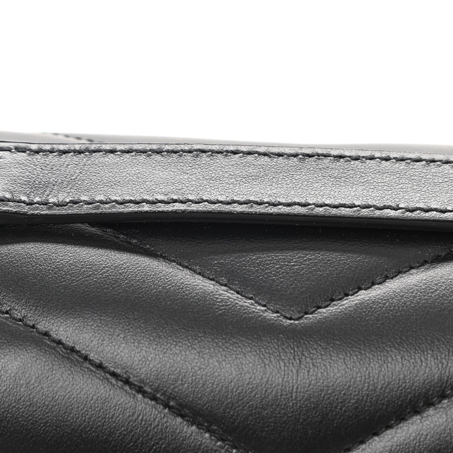 Saint Laurent Calfskin Y Quilted Monogram Medium Loulou Chain Satchel Black 11 of 11