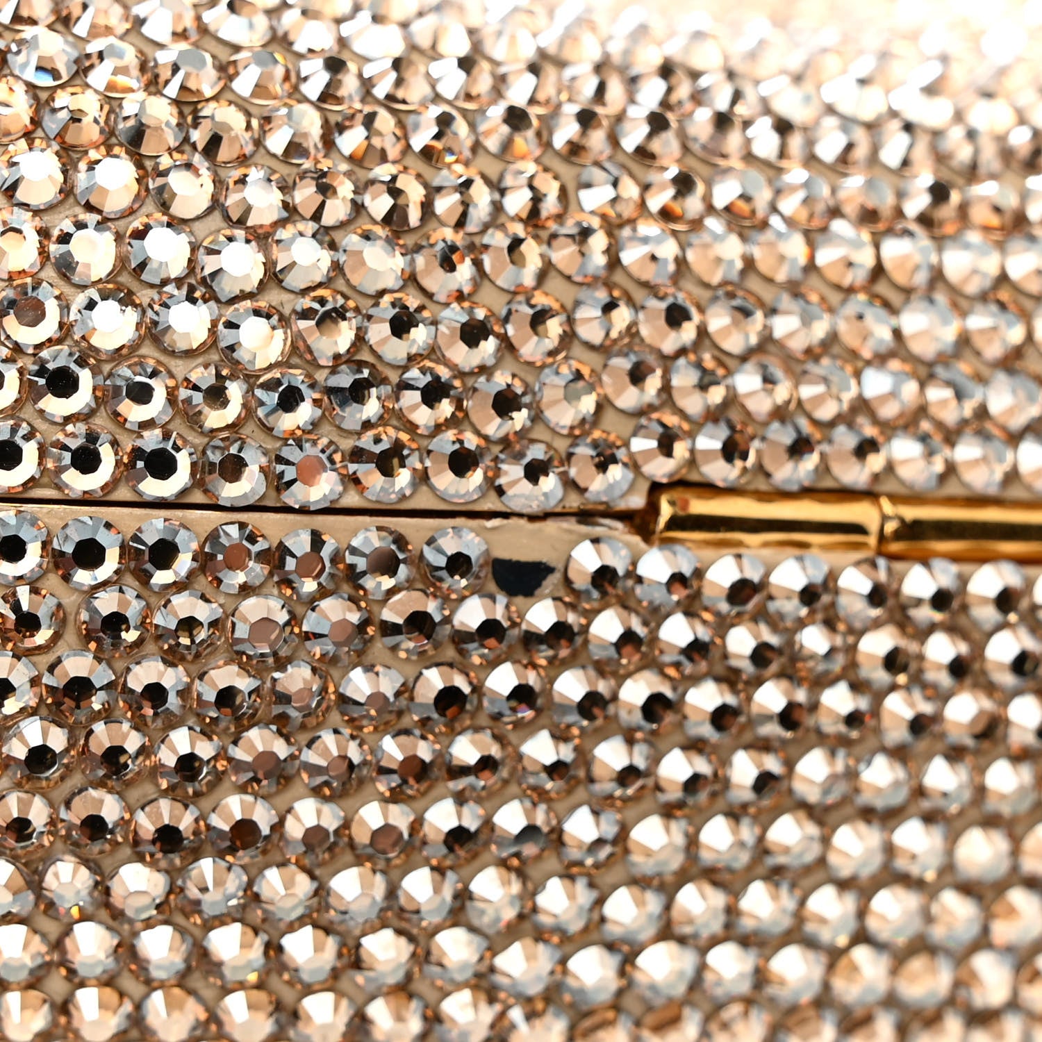 Judith Leiber Crystal Heart Minaudiere Clutch Gold 11 of 14