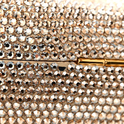 Judith Leiber Crystal Heart Minaudiere Clutch Gold 11 of 14