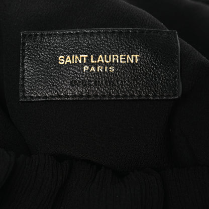 Saint Laurent Chiffron Beaded Pochon Souple Bag Black 6 of 10