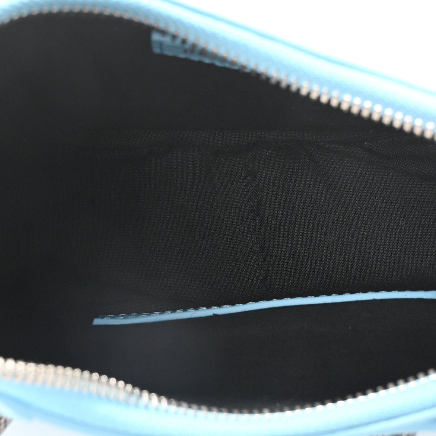 Extra Supple Calfskin Crocodile Embossed Le Cagole Shoulder Bag XS Cyan