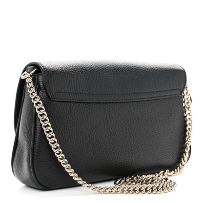 Gucci Pebbled Calfskin Medium Soho Flap Crossbody Black 3 of 10