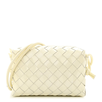 Bottega Veneta Patent Nappa Intrecciato Mini Loop Camera Bag White 1 of 10