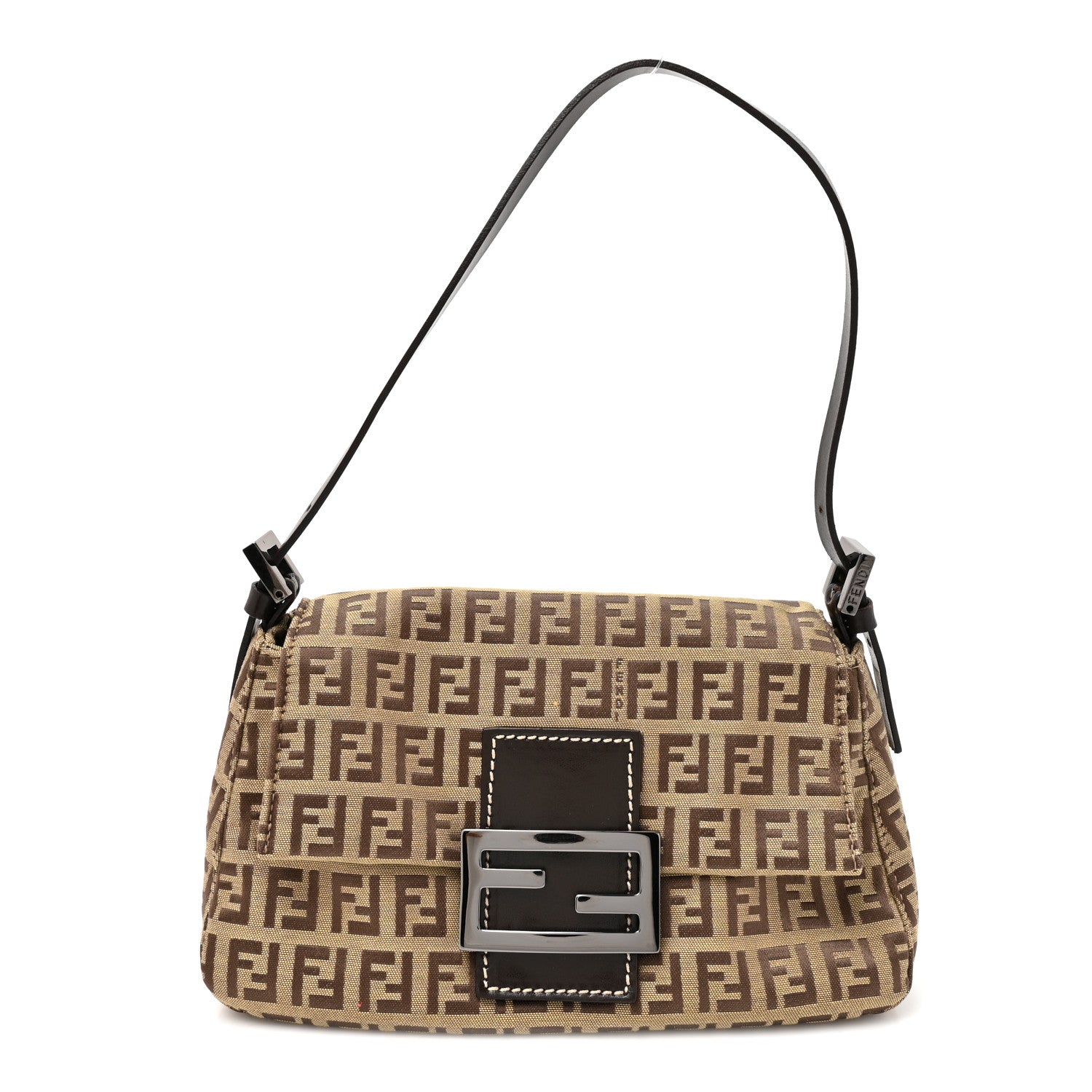 Fendi Zucchino Vitello Mini Mama Baguette Beige Toro Moro 1 of 10