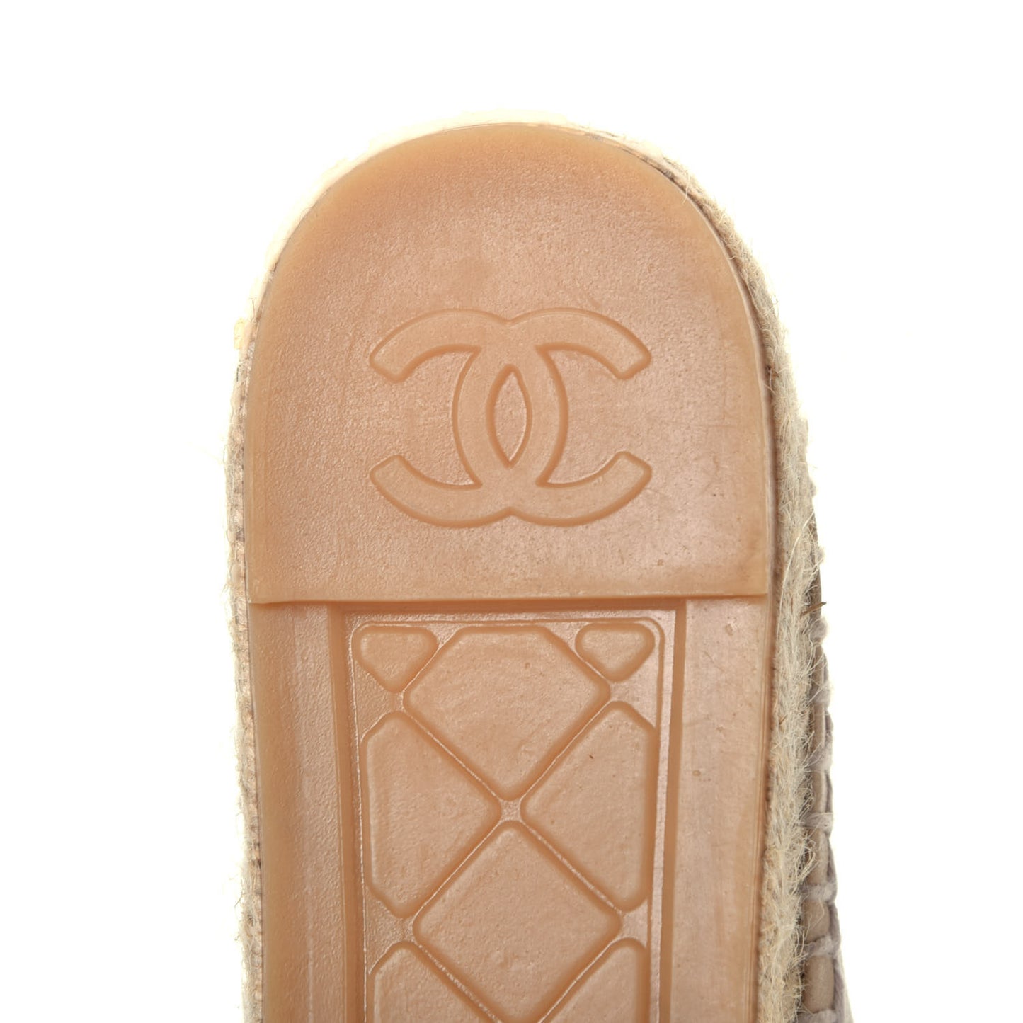 Lambskin CC Espadrilles 37 Beige Black