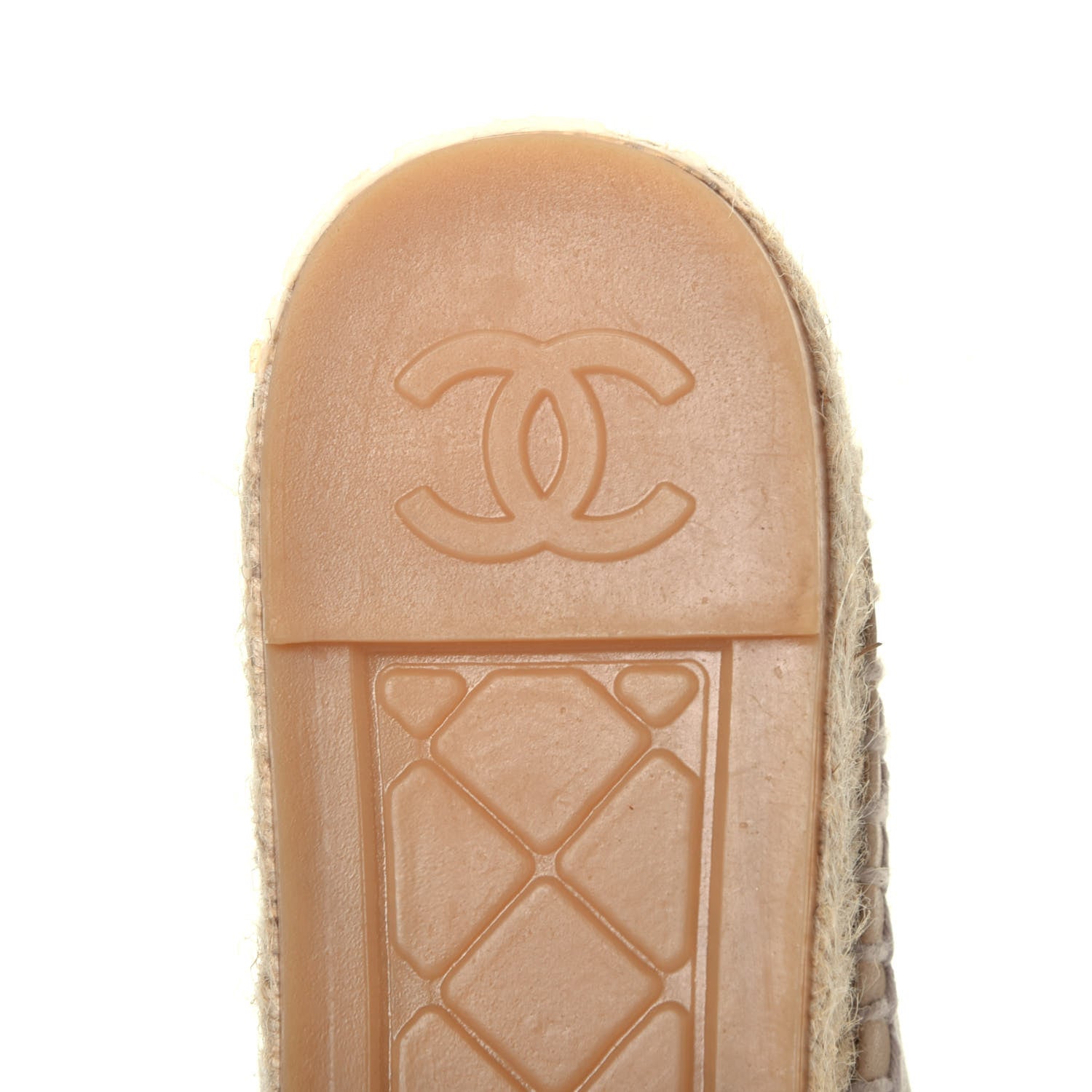 Chanel Lambskin CC Espadrilles 37 Beige Black 9 of 9
