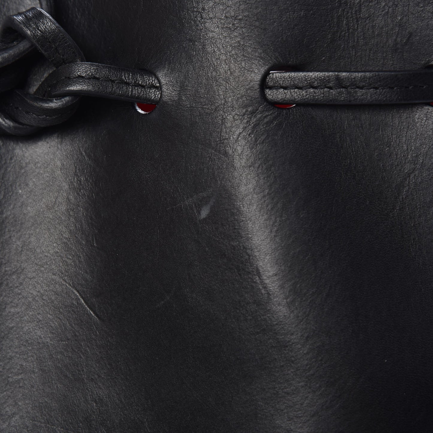 Calfskin Mini Mini Bucket Bag Black Flamma