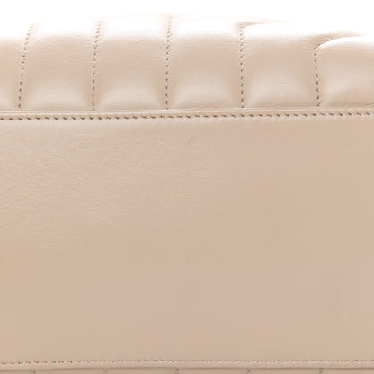 Saint Laurent Calfskin Y Quilted Monogram Medium Loulou Chain Satchel Dark Beige 9 of 11