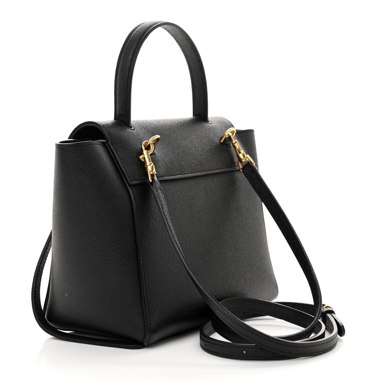 Celine Grained Calfskin Nano Belt Bag Black 3 of 12