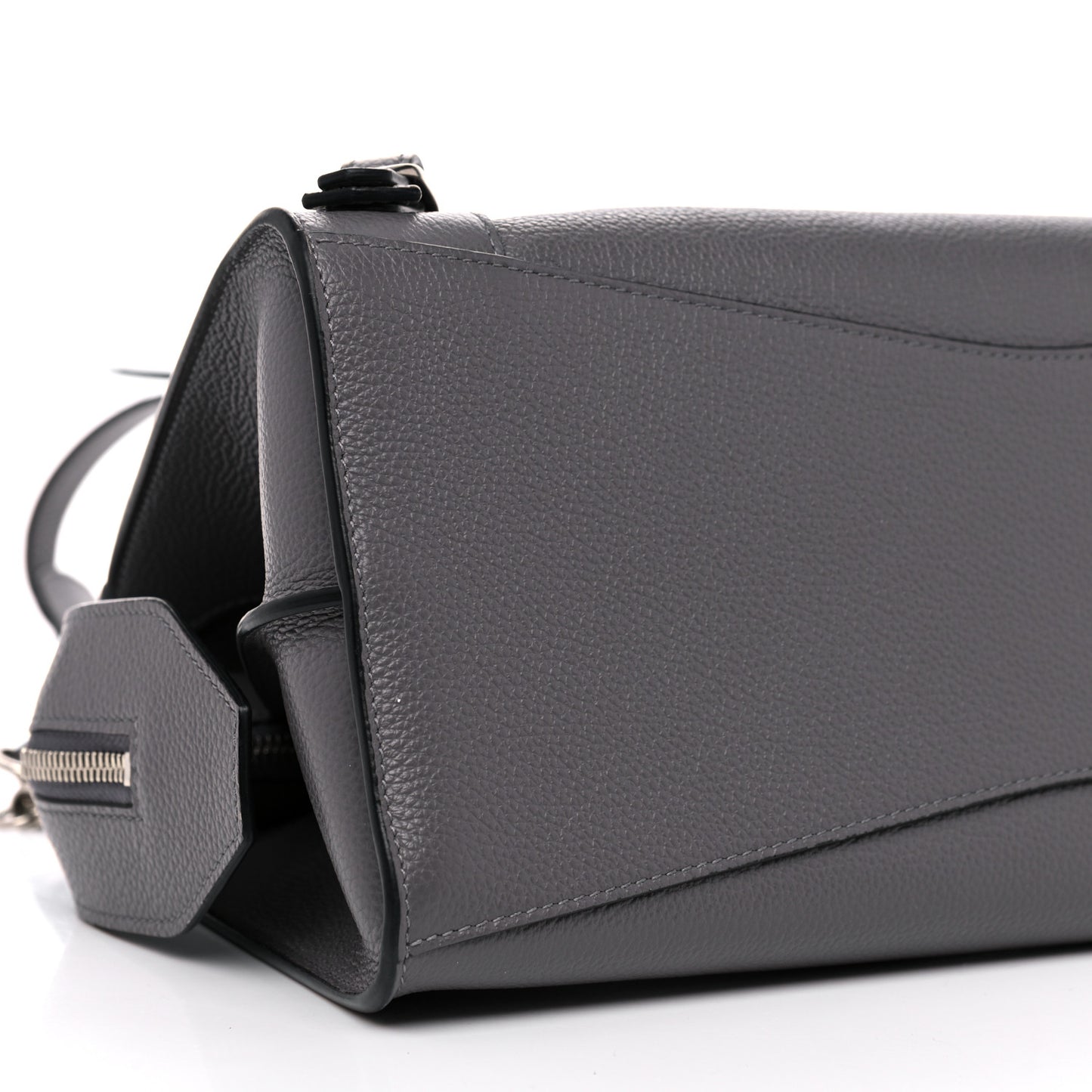 Grained Calfskin Neo Classic Silver Hardware S City Dark Grey