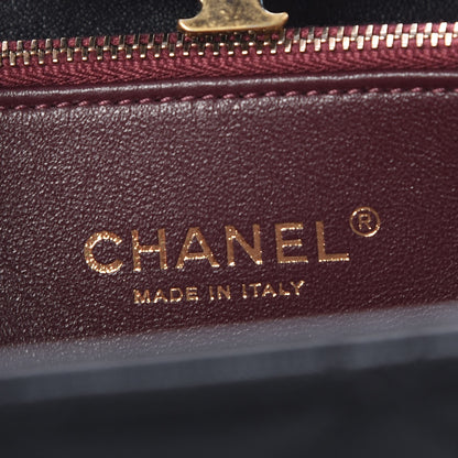 Chanel Sheepskin Quilted Beauty Lock Clutch Black 6 of 8
