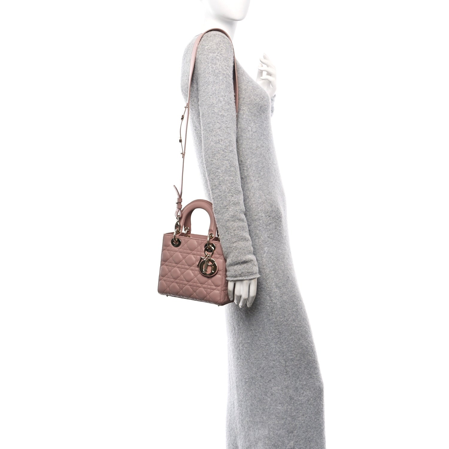 Christian Dior Lambskin Cannage Small My ABCDior Lady Dior Fard 2 of 10