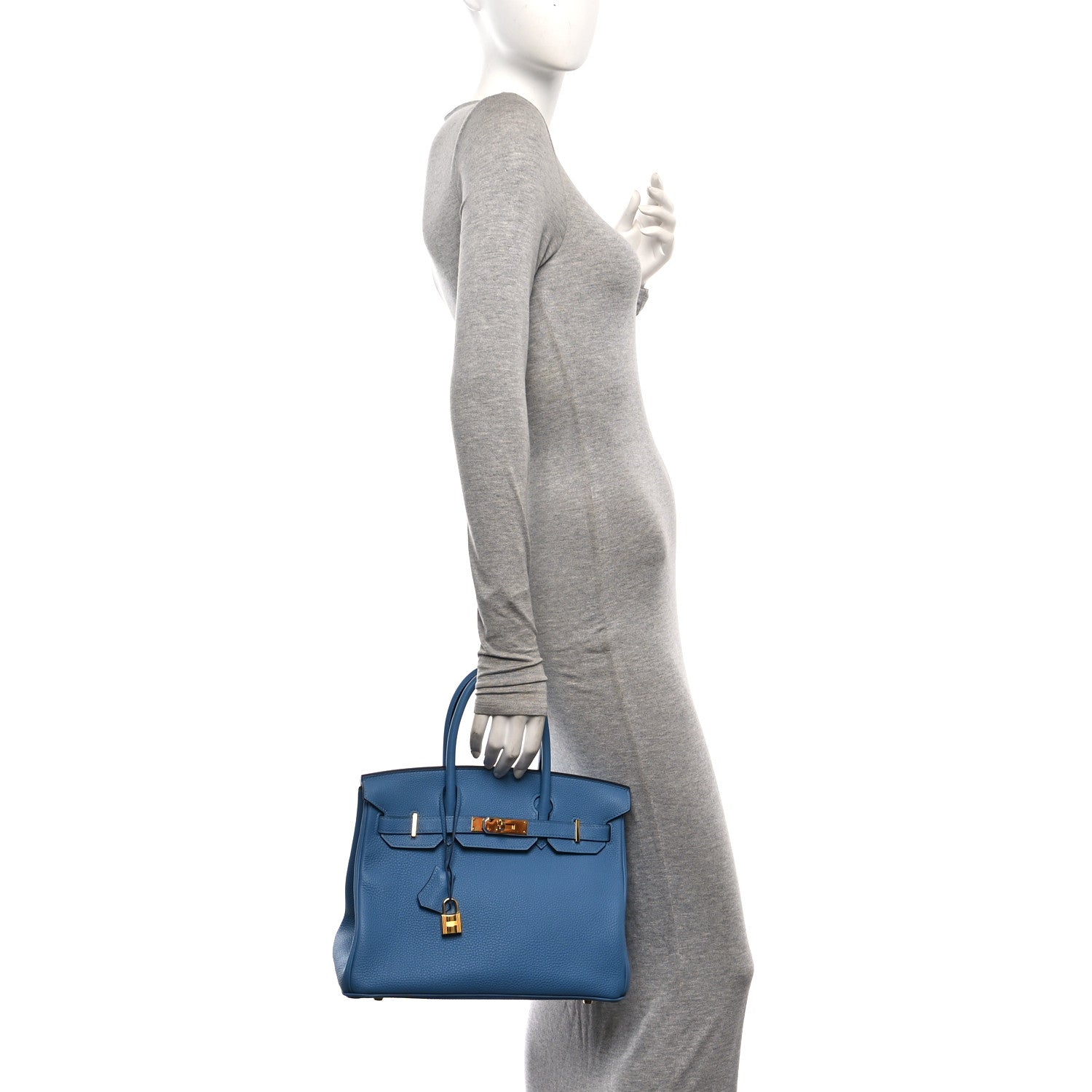 Hermes Togo Birkin 30 Bleu Azur 2 of 10