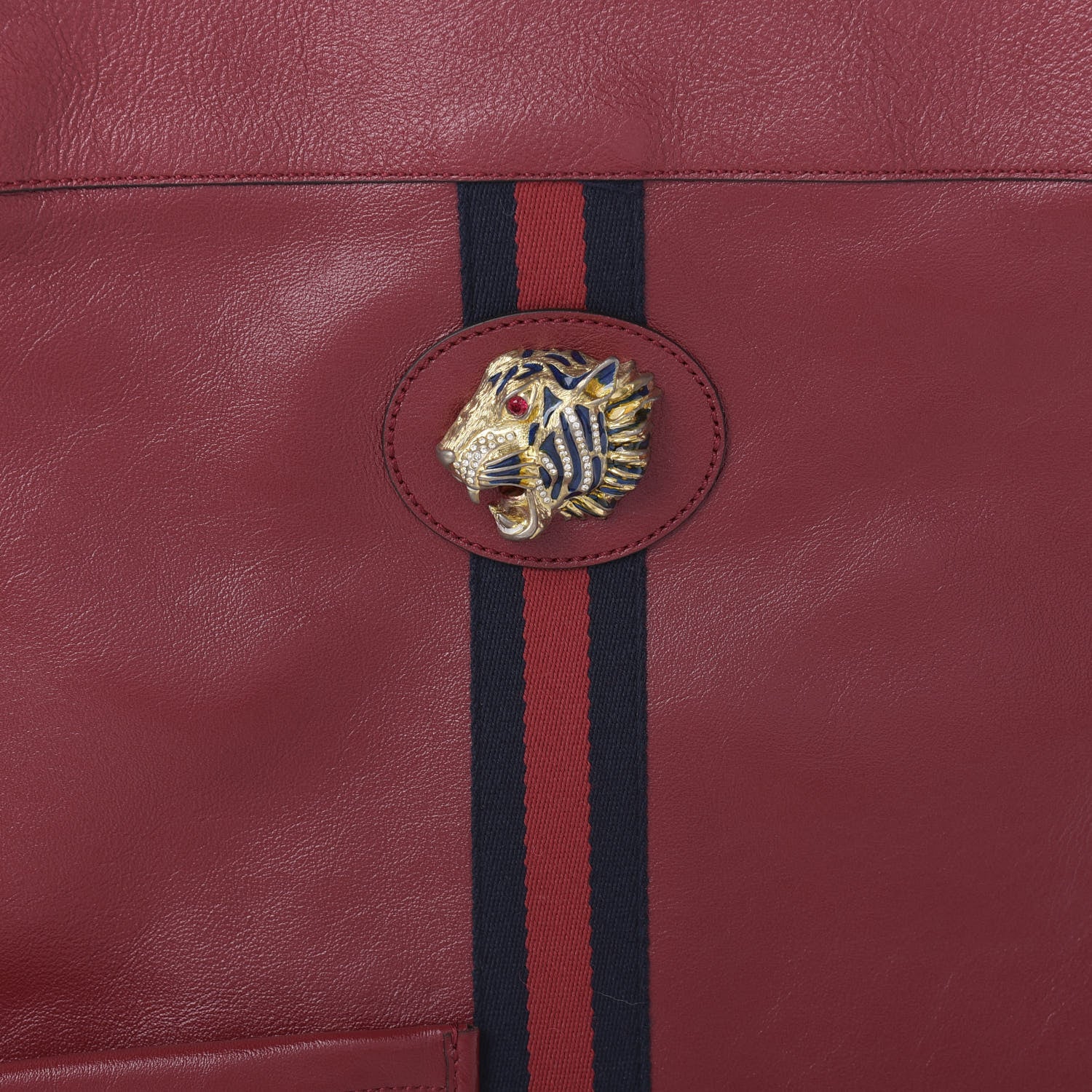 Gucci Calfskin Large Rajah Chain Tote Romantic Cherry 10 of 10
