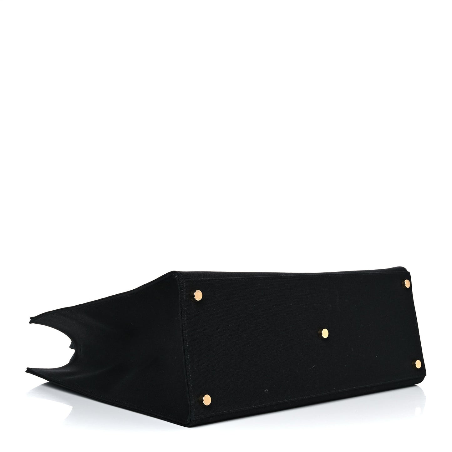 X VERSACE Canvas Fendace Logo Large Shopping Tote Black