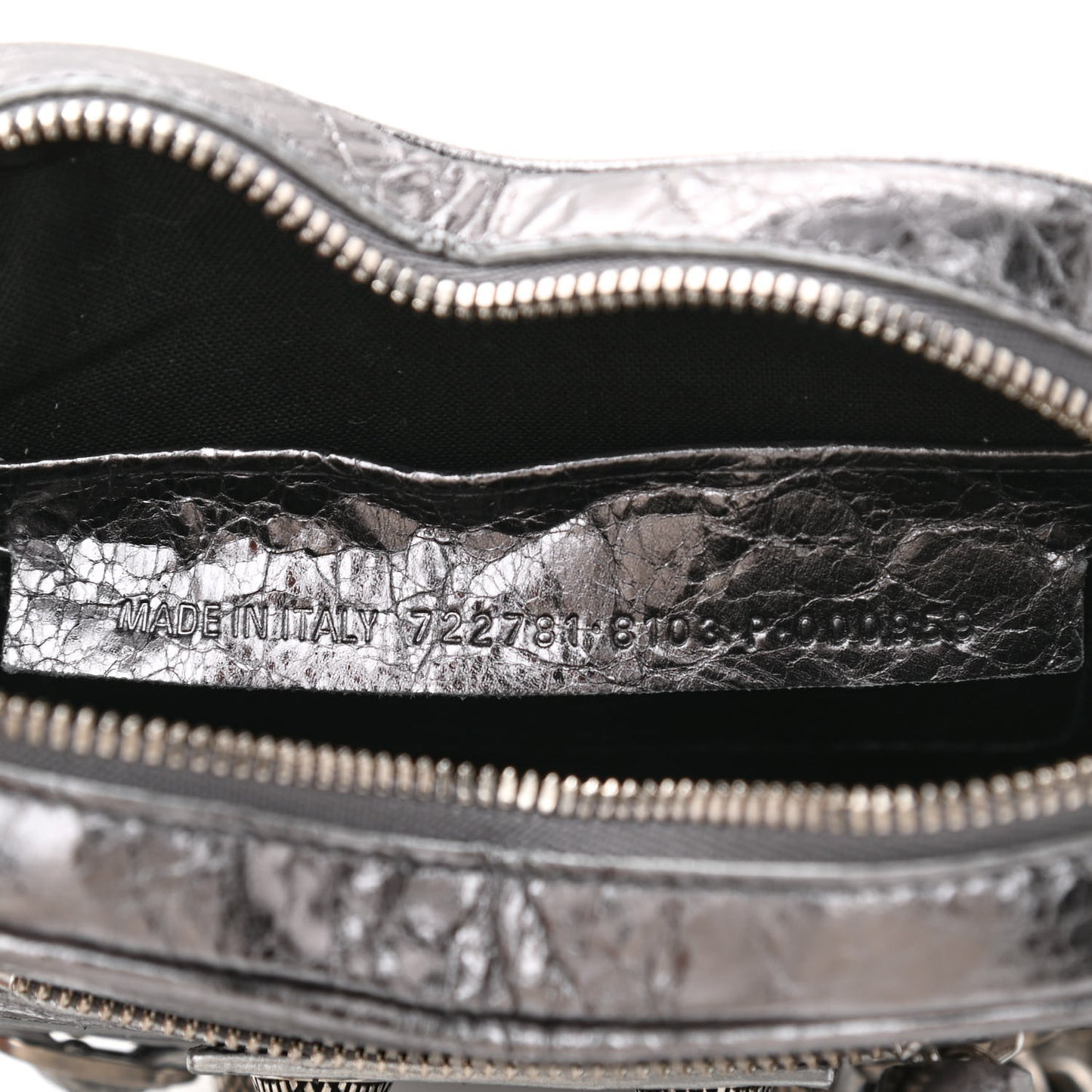 Metallic Agneau Arena Mini Le Cagole Heart Bag Silver