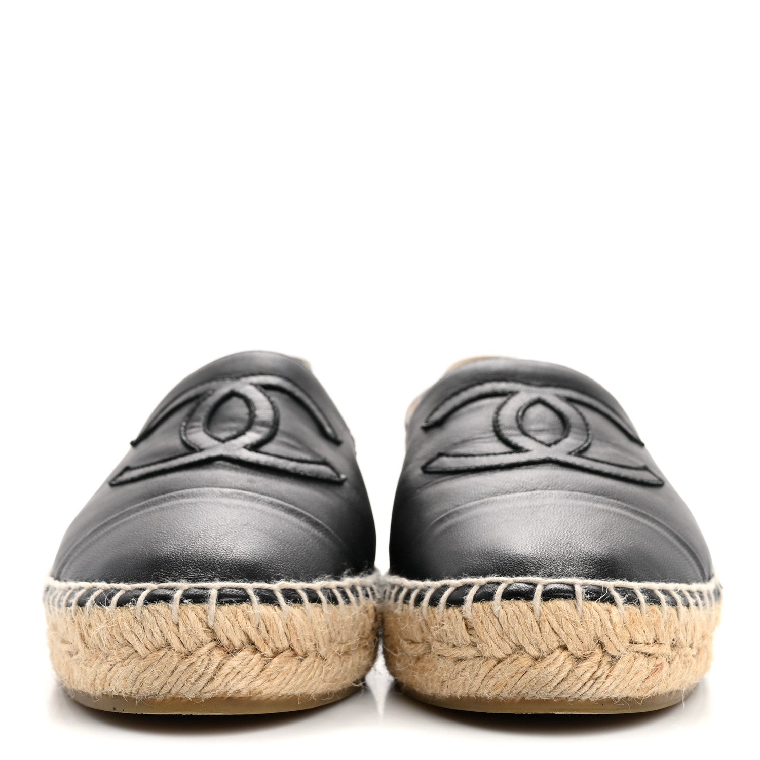 Chanel Lambskin CC Espadrilles 37 Black 3 of 10