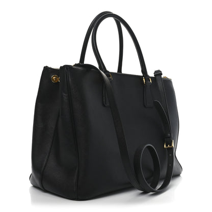Prada Saffiano Lux Large Galleria Double Zip Tote Black 3 of 9