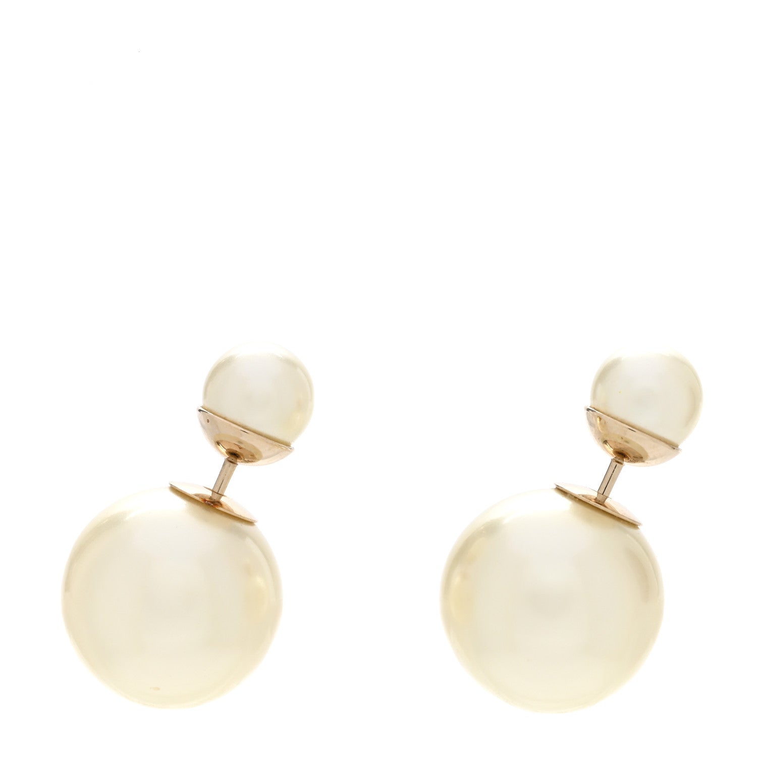 Christian Dior Pearl Mise En Dior Tribal Earrings Gold 1 of 5