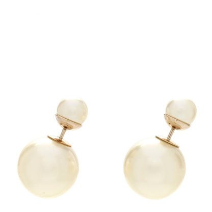 Christian Dior Pearl Mise En Dior Tribal Earrings Gold 1 of 5