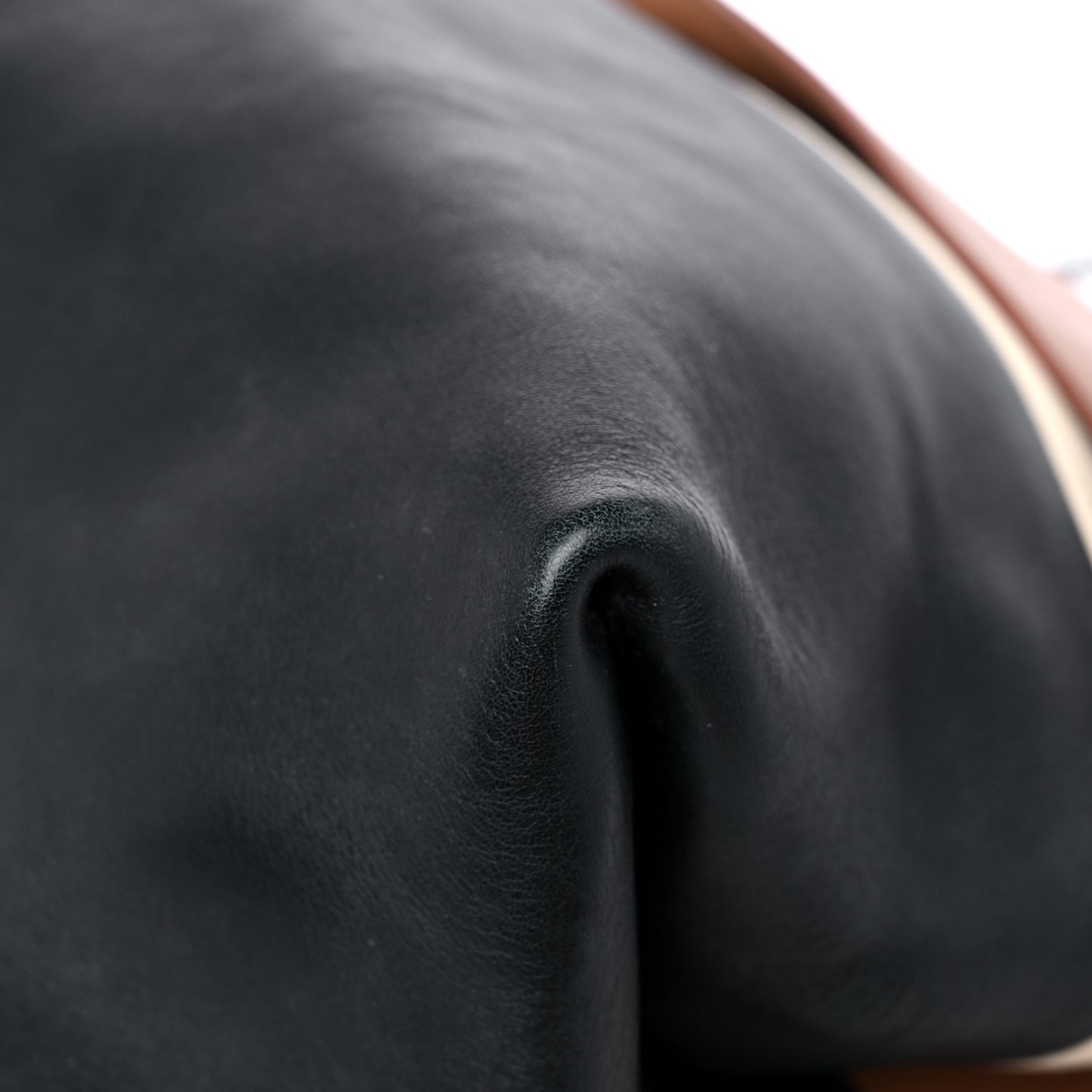 Smooth Calfskin Tri-Color All Soft Shoulder Bag Tan