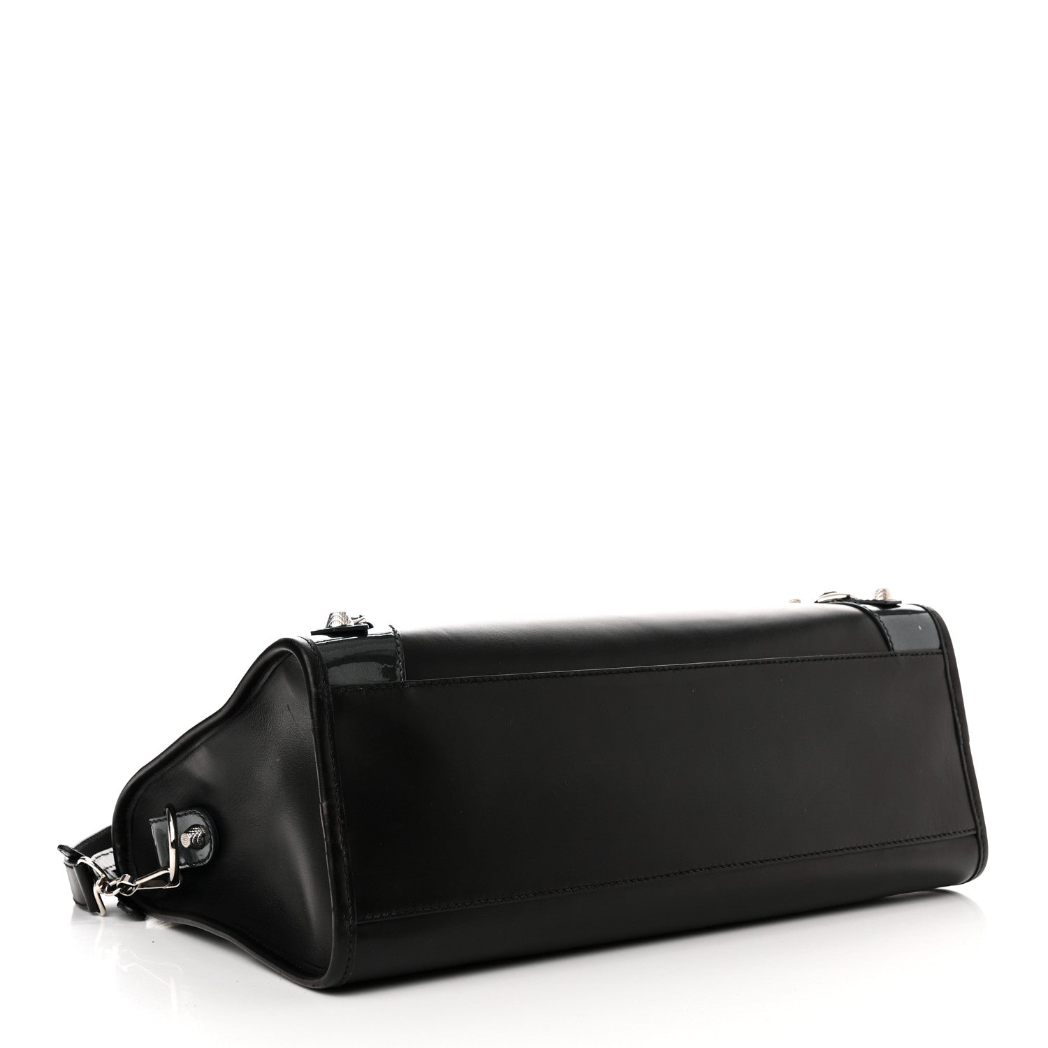 Balenciaga Smooth Calfskin Metallic Patent Giant 12 Silver Hardware City Black Gris 4 of 11