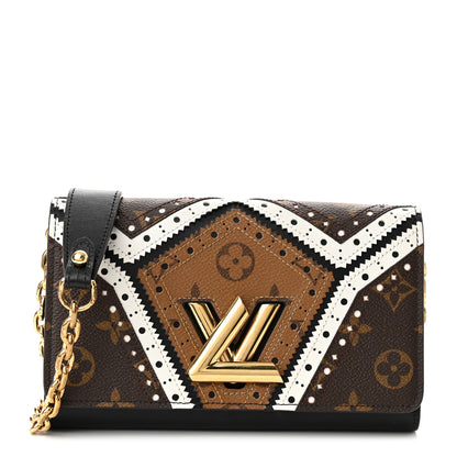 Louis Vuitton Veau Satin Monogram Twist Chain Wallet 1 of 9